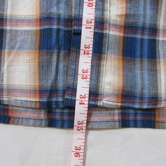 Roper Men's XXL Long Sleeve Western Snap Plaid Shirt - Blue - Picture 6 of 6